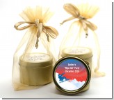 Snowboard - Birthday Party Gold Tin Candle Favors