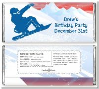 Snowboard - Personalized Birthday Party Candy Bar Wrappers