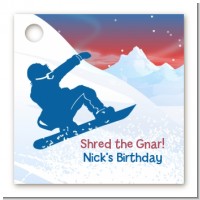 Snowboard - Personalized Birthday Party Card Stock Favor Tags