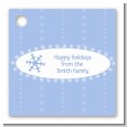 Snowflake Blue - Personalized Christmas Card Stock Favor Tags thumbnail