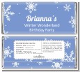 Snowflakes - Personalized Birthday Party Candy Bar Wrappers thumbnail