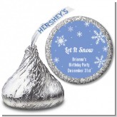 Snowflakes - Hershey Kiss Birthday Party Sticker Labels