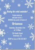 Snowflakes - Birthday Party Invitations