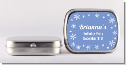 Snowflakes - Personalized Birthday Party Mint Tins