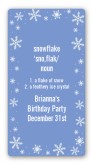 Snowflakes - Custom Rectangle Birthday Party Sticker/Labels