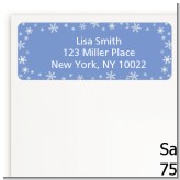 Snowflakes - Birthday Party Return Address Labels