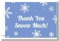 Snowflakes - Birthday Party Thank You Cards thumbnail