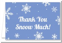 Snowflakes - Birthday Party Thank You Cards