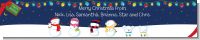 Snowman Family with Lights - Personalized Christmas Banners