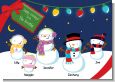 Snowman Family with Lights - Christmas Invitations thumbnail