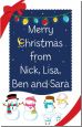 Snowman Family with Lights - Personalized Christmas Wall Art thumbnail