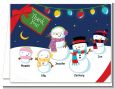 Snowman Family with Lights - Christmas Thank You Cards thumbnail