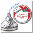 Snowman Fun - Hershey Kiss Christmas Sticker Labels thumbnail