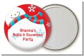 Snowman Fun - Personalized Christmas Pocket Mirror Favors