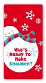Snowman Fun - Custom Rectangle Christmas Sticker/Labels
