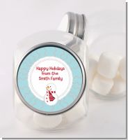 Snowman Snow Scene - Personalized Christmas Candy Jar