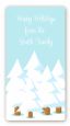 Snowman Snow Scene - Custom Rectangle Christmas Sticker/Labels thumbnail