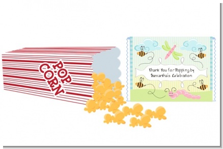 Snug As a Bug - Personalized Popcorn Wrapper Baby Shower Favors