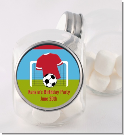Soccer - Personalized Birthday Party Candy Jar
