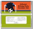 Soccer Jersey Black and Blue - Personalized Birthday Party Candy Bar Wrappers thumbnail