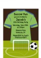 Soccer Jersey Green and Blue - Birthday Party Petite Invitations thumbnail