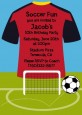 Soccer Jersey Red and Black - Birthday Party Invitations thumbnail