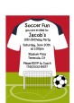 Soccer Jersey White, Red and Black - Birthday Party Petite Invitations thumbnail