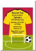 Soccer Jersey Yellow and Red - Birthday Party Petite Invitations