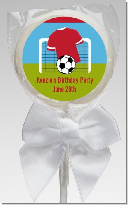 Soccer - Personalized Birthday Party Lollipop Favors