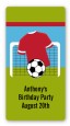 Soccer - Custom Rectangle Birthday Party Sticker/Labels thumbnail