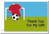 Soccer - Birthday Party Thank You Cards