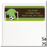 Soccer Jersey Green and Blue - Birthday Party Return Address Labels