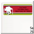 Soccer Jersey White, Red and Black - Birthday Party Return Address Labels thumbnail