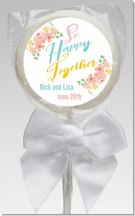 So Happy Together - Personalized Bridal Shower Lollipop Favors