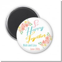 So Happy Together - Personalized Bridal Shower Magnet Favors