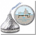 Spa Mom Blue - Hershey Kiss Baby Shower Sticker Labels thumbnail