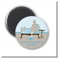 Spa Mom Blue - Personalized Baby Shower Magnet Favors thumbnail