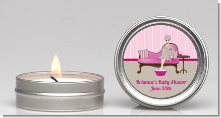 Spa Mom Pink - Baby Shower Candle Favors