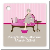 Spa Mom Pink - Personalized Baby Shower Card Stock Favor Tags