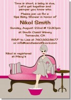 Spa Mom Pink - Baby Shower Invitations