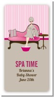 Spa Mom Pink - Custom Rectangle Baby Shower Sticker/Labels