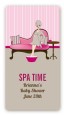 Spa Mom Pink - Custom Rectangle Baby Shower Sticker/Labels thumbnail