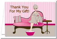 Spa Mom Pink - Baby Shower Thank You Cards