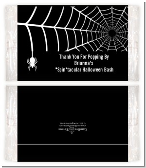Spider - Personalized Popcorn Wrapper Halloween Favors