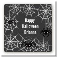 Spider Webs - Square Personalized Halloween Sticker Labels thumbnail