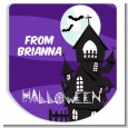 Spooky Haunted House - Personalized Hand Sanitizer Sticker Labels thumbnail