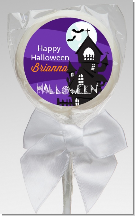 Spooky Haunted House - Personalized Halloween Lollipop Favors