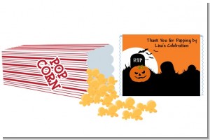 Spooky Pumpkin - Personalized Popcorn Wrapper Halloween Favors