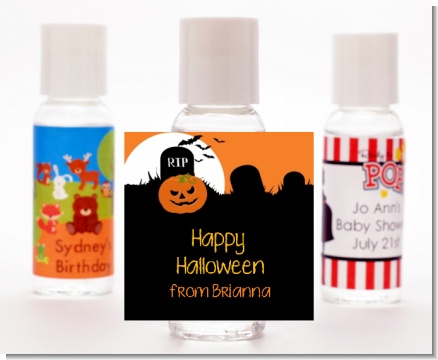 Spooky Pumpkin - Personalized Halloween Hand Sanitizers Favors