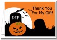 Spooky Pumpkin - Halloween Thank You Cards thumbnail